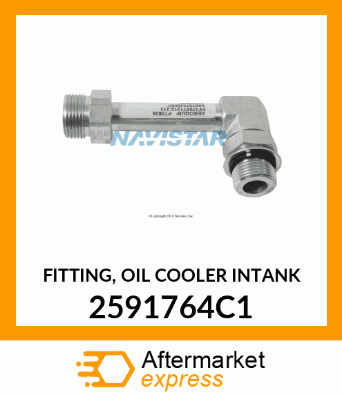 FITTING, OIL COOLER INTANK 2591764C1