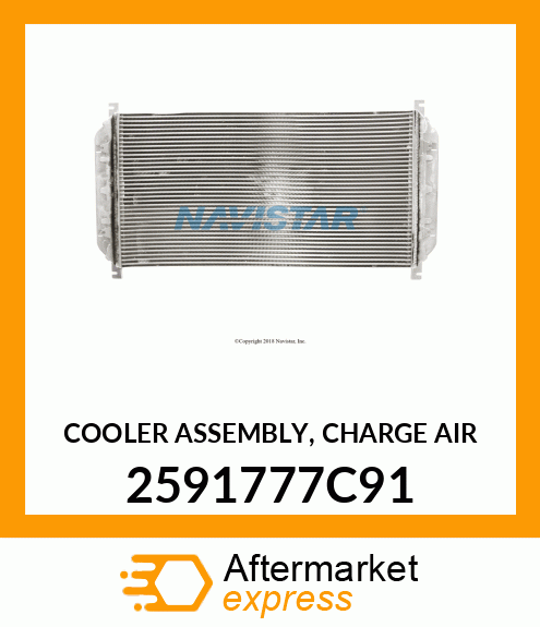 COOLER ASSEMBLY, CHARGE AIR 2591777C91