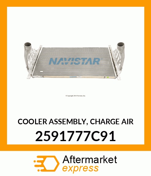 COOLER ASSEMBLY, CHARGE AIR 2591777C91