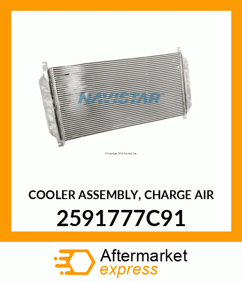 COOLER ASSEMBLY, CHARGE AIR 2591777C91