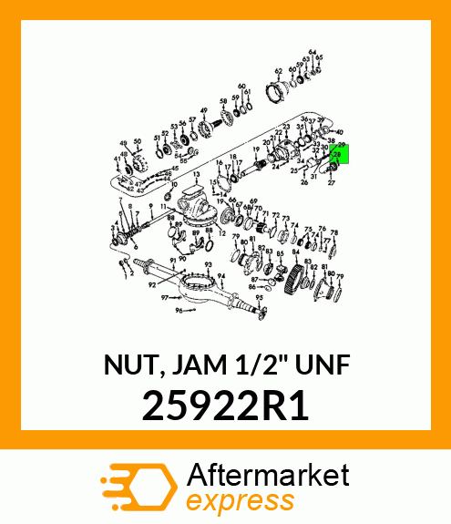 NUT, JAM 1/2" UNF 25922R1