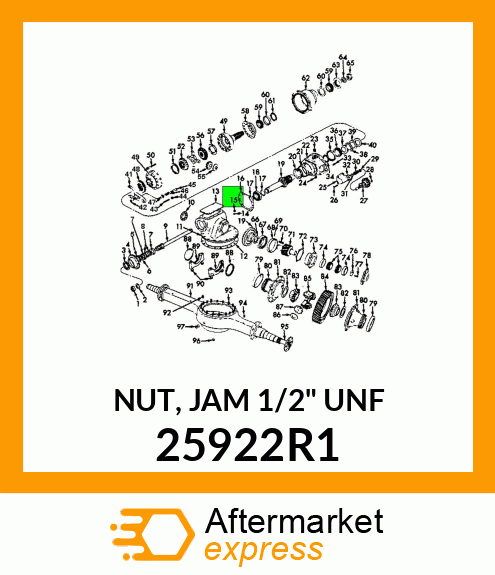 NUT, JAM 1/2" UNF 25922R1