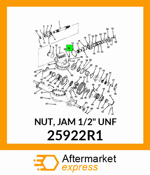 NUT, JAM 1/2" UNF 25922R1