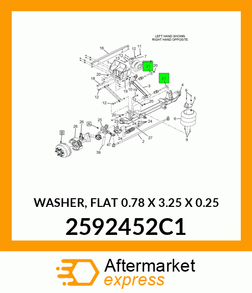 WASHER, FLAT 0.78 X 3.25 X 0.25 2592452C1