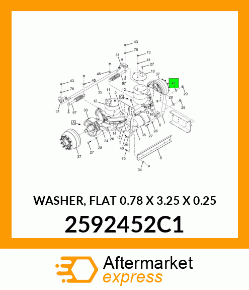 WASHER, FLAT 0.78 X 3.25 X 0.25 2592452C1