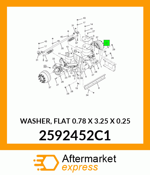 WASHER, FLAT 0.78 X 3.25 X 0.25 2592452C1