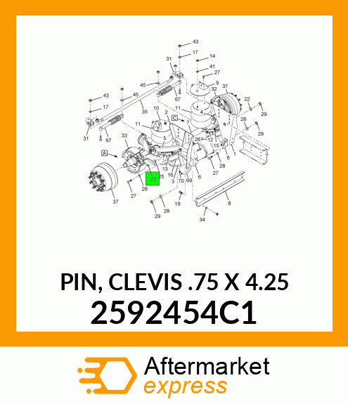 PIN, CLEVIS .75 X 4.25 2592454C1