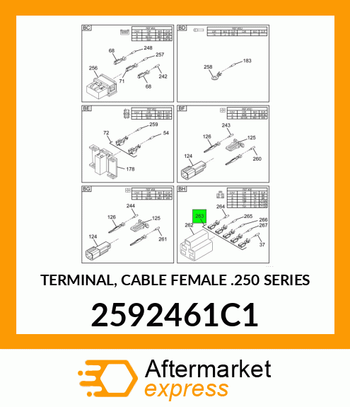 TERMINAL, CABLE FEMALE .250 SERIES 2592461C1