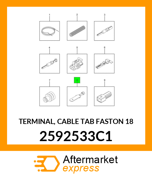 TERMINAL, CABLE TAB FASTON 18 2592533C1