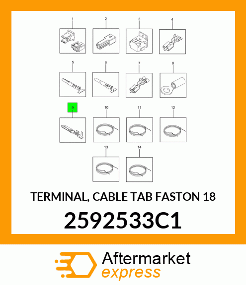 TERMINAL, CABLE TAB FASTON 18 2592533C1