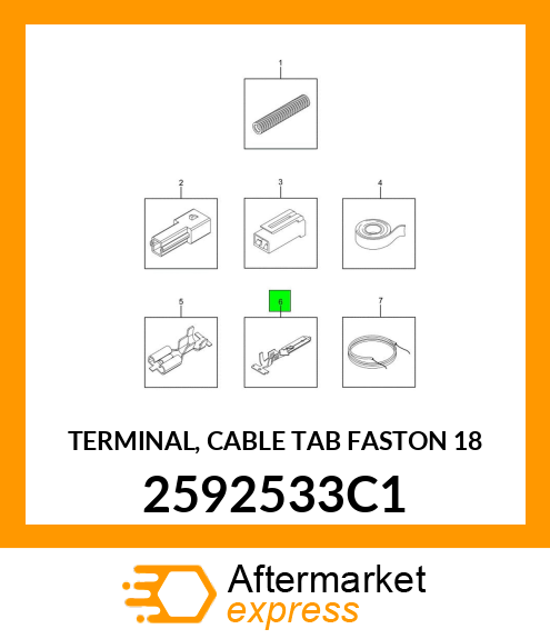 TERMINAL, CABLE TAB FASTON 18 2592533C1