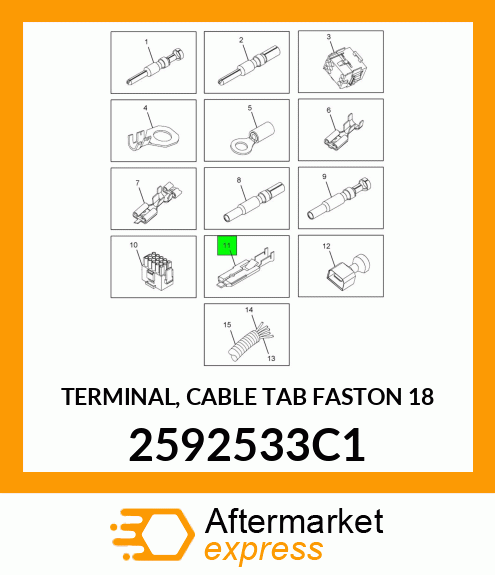 TERMINAL, CABLE TAB FASTON 18 2592533C1