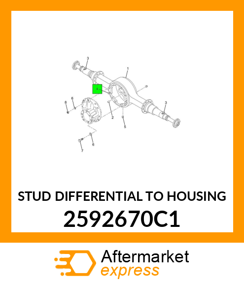 STUD DIFFERENTIAL TO HOUSING 2592670C1