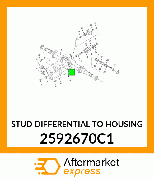 STUD DIFFERENTIAL TO HOUSING 2592670C1