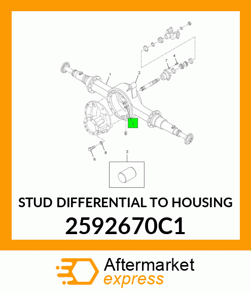 STUD DIFFERENTIAL TO HOUSING 2592670C1