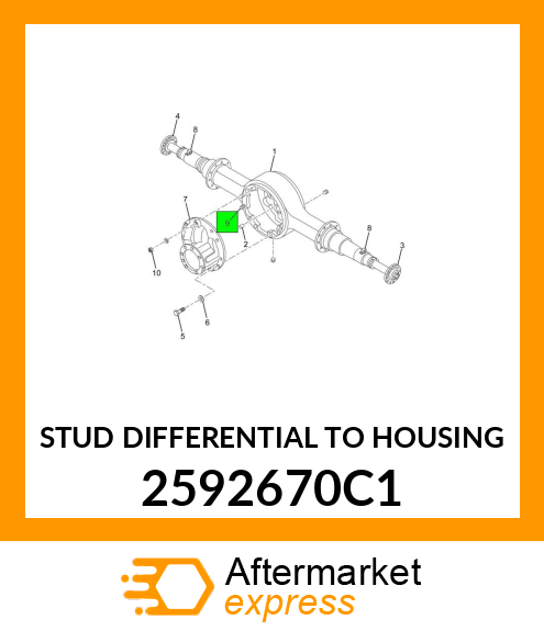 STUD DIFFERENTIAL TO HOUSING 2592670C1