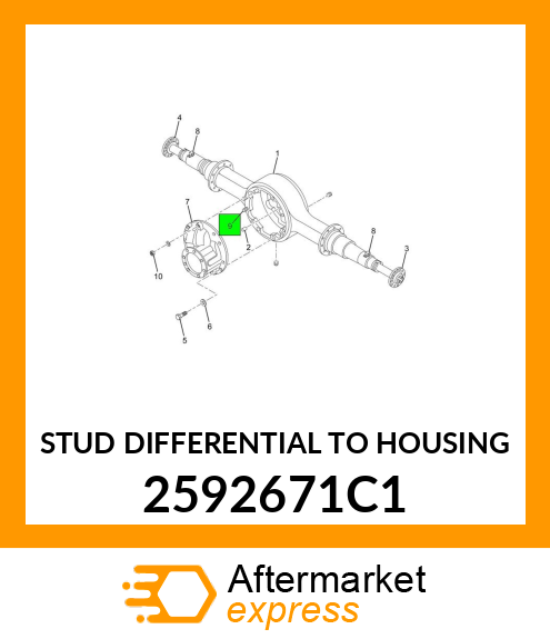 STUD DIFFERENTIAL TO HOUSING 2592671C1