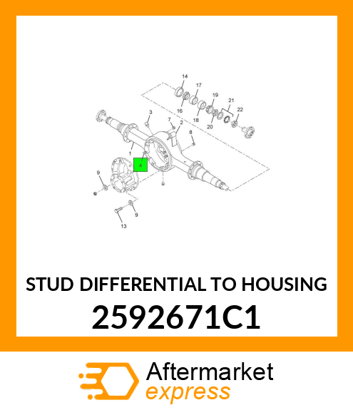 STUD DIFFERENTIAL TO HOUSING 2592671C1