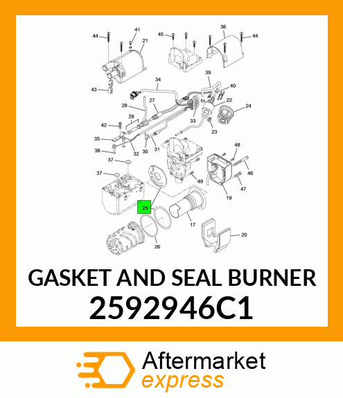 GASKET AND SEAL BURNER 2592946C1