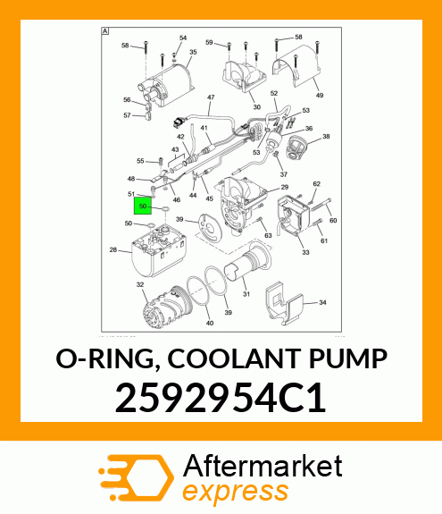 O-RING, COOLANT PUMP 2592954C1