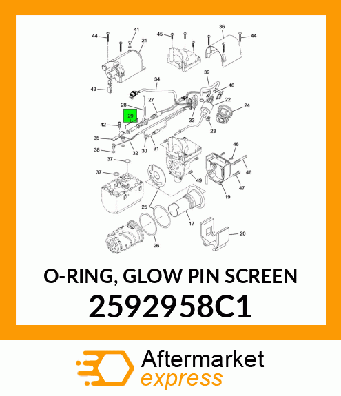 O-RING, GLOW PIN SCREEN 2592958C1
