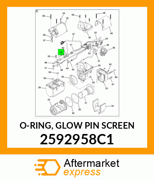 O-RING, GLOW PIN SCREEN 2592958C1