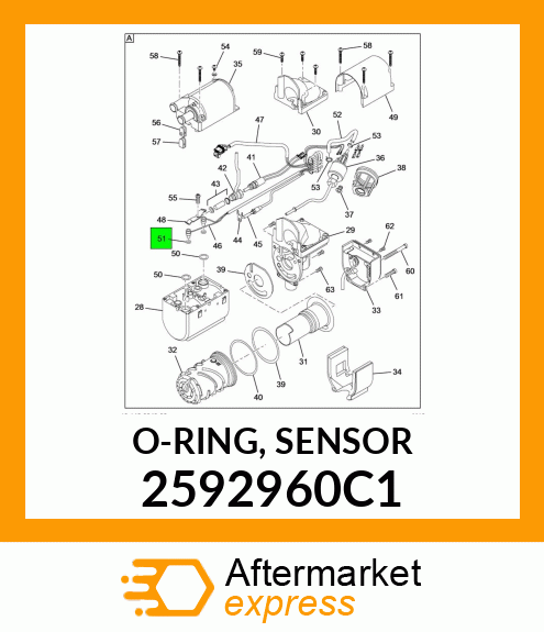 O-RING, SENSOR 2592960C1