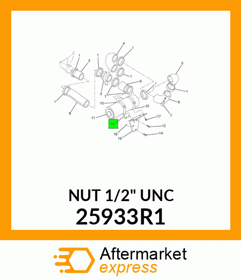 NUT 1/2" UNC 25933R1