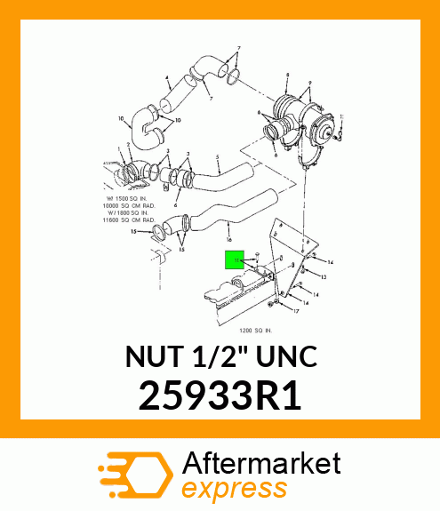 NUT 1/2" UNC 25933R1