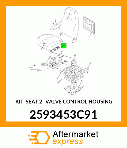 KIT, SEAT 2- VALVE CONTROL HOUSING 2593453C91