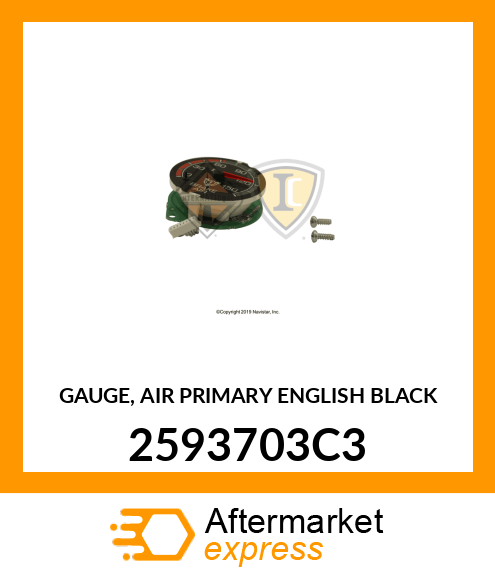 GAUGE, AIR PRIMARY ENGLISH BLACK 2593703C3