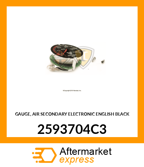 GAUGE, AIR SECONDARY ELECTRONIC ENGLISH BLACK 2593704C3