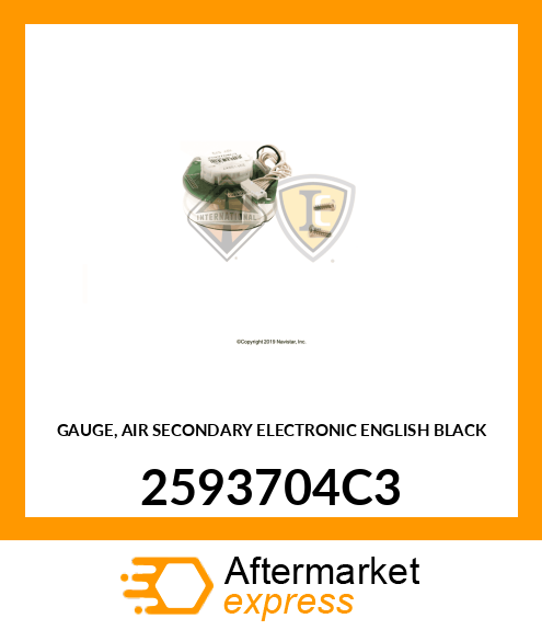 GAUGE, AIR SECONDARY ELECTRONIC ENGLISH BLACK 2593704C3