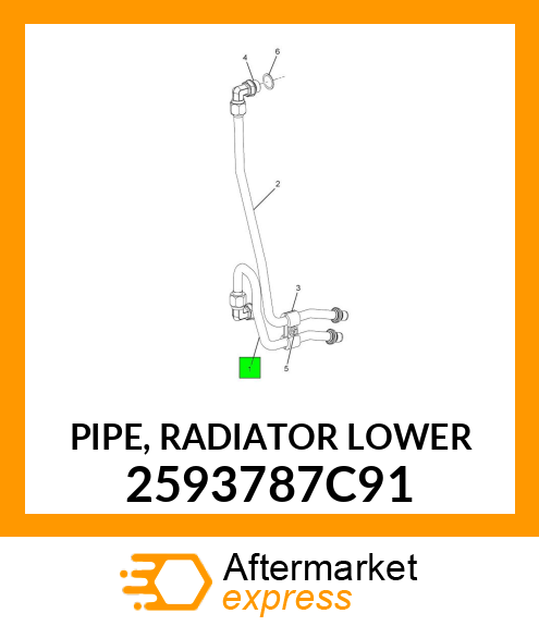 PIPE, RADIATOR LOWER 2593787C91