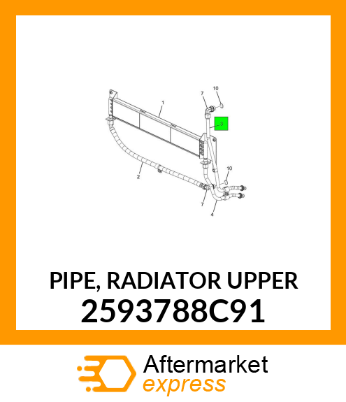 PIPE, RADIATOR UPPER 2593788C91