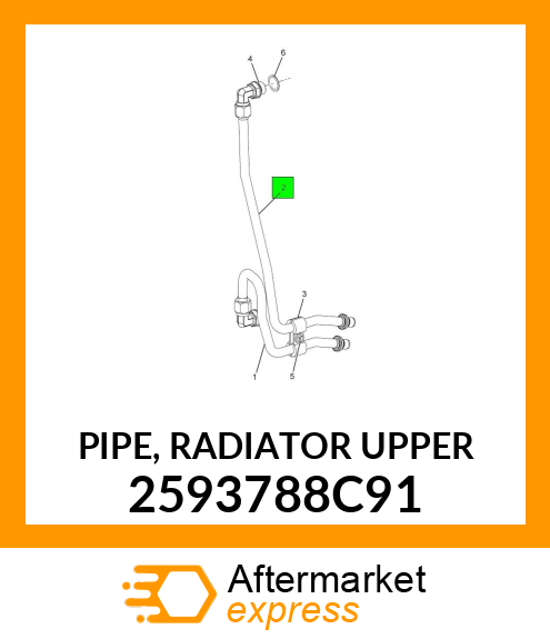 PIPE, RADIATOR UPPER 2593788C91