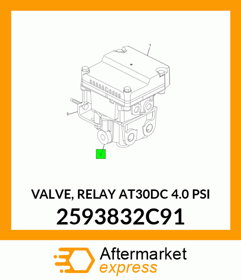 VALVE, RELAY AT30DC 4.0 PSI 2593832C91