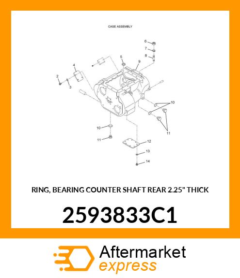 RING, BEARING COUNTER SHAFT REAR 2.25" THICK 2593833C1