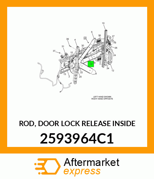 ROD, DOOR LOCK RELEASE INSIDE 2593964C1