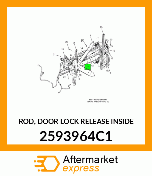 ROD, DOOR LOCK RELEASE INSIDE 2593964C1