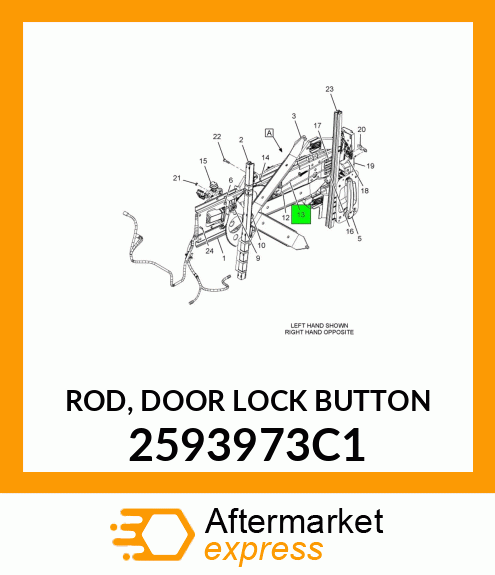 ROD, DOOR LOCK BUTTON 2593973C1