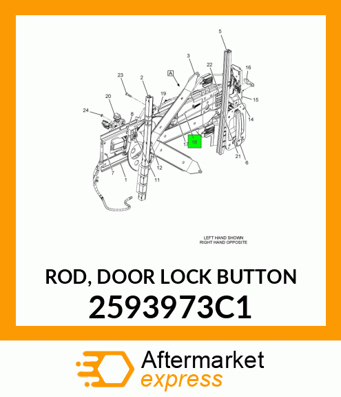 ROD, DOOR LOCK BUTTON 2593973C1