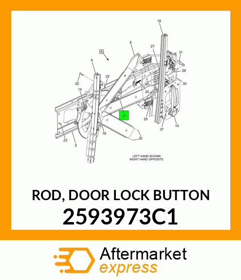 ROD, DOOR LOCK BUTTON 2593973C1