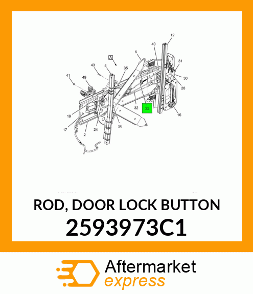 ROD, DOOR LOCK BUTTON 2593973C1