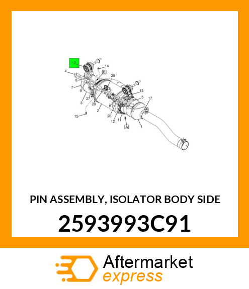 PIN ASSEMBLY, ISOLATOR BODY SIDE 2593993C91