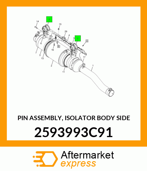 PIN ASSEMBLY, ISOLATOR BODY SIDE 2593993C91