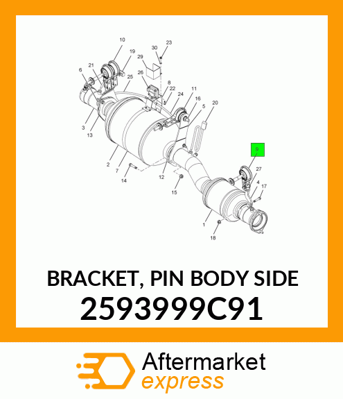 BRACKET, PIN BODY SIDE 2593999C91