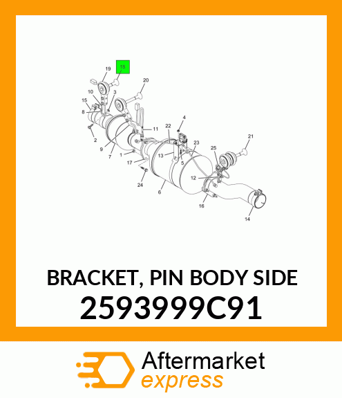 BRACKET, PIN BODY SIDE 2593999C91