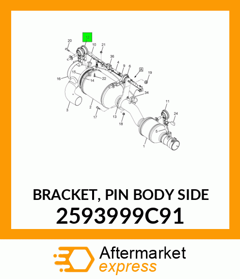 BRACKET, PIN BODY SIDE 2593999C91