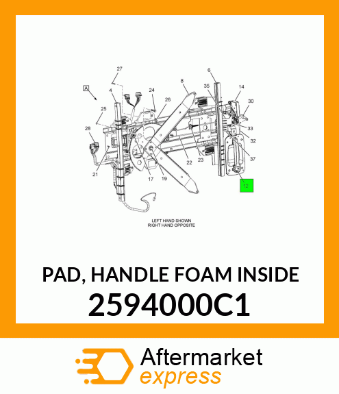 PAD, HANDLE FOAM INSIDE 2594000C1